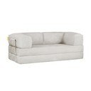 Bēšs salokāms dīvāns no buklē auduma 180 cm Bloom – TemaHome