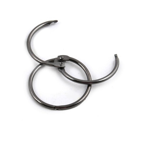 Matēti melni dušas aizkaru gredzeni (12 gab.) Ringo Small – Spirella-image-3