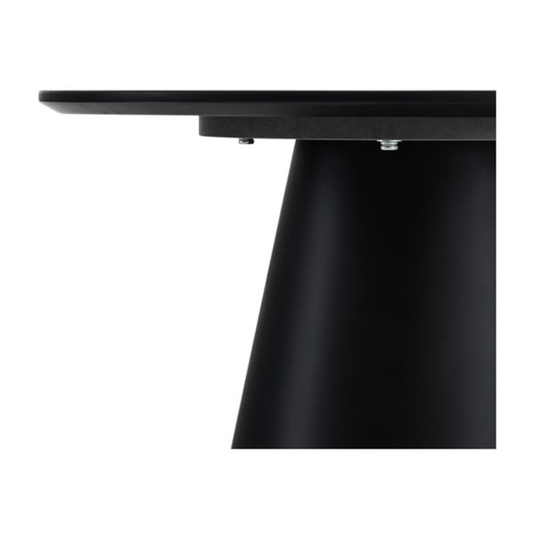 Melns/tumši pelēks žurnālgaldiņš ar marmora imitācijas galda virsmu ø 60 cm Tango – Furnhouse-image-1
