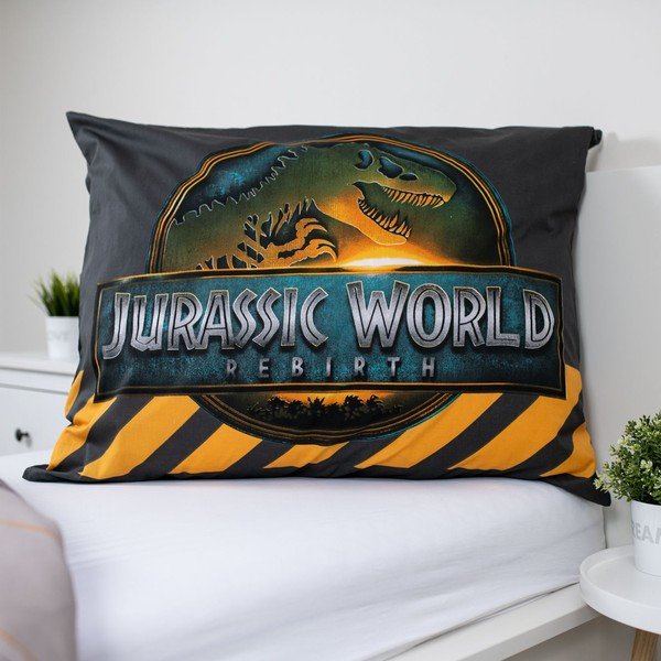 Vienguļamā kokvilnas bērnu gultas veļa 140x200 cm Jurassic World "T-Rex" – Jerry Fabrics-image-2