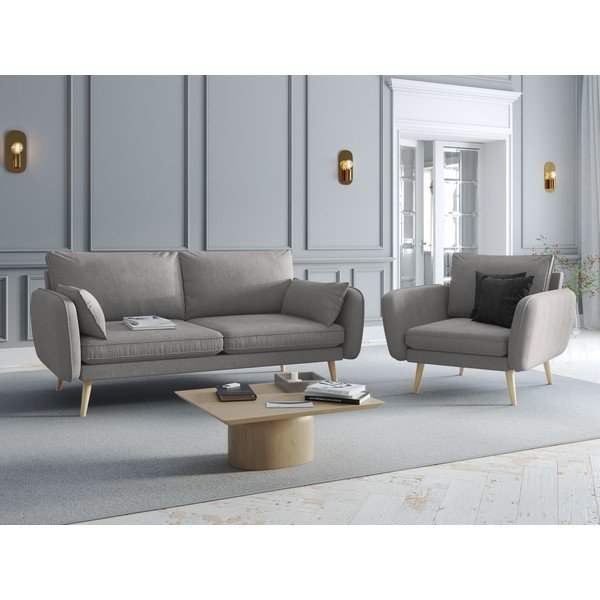 Pelēks atpūtas krēsls Kooko Home Lento-image-1