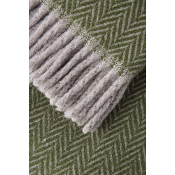 Zaļš pleds ar kokvilnu Euromant Skyline, 140 x 160 cm-image-2