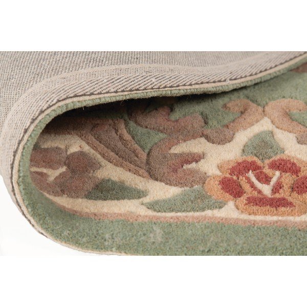 Zaļš vilnas paklājs Flair Rugs Aubusson, 67 x 127 cm-image-3
