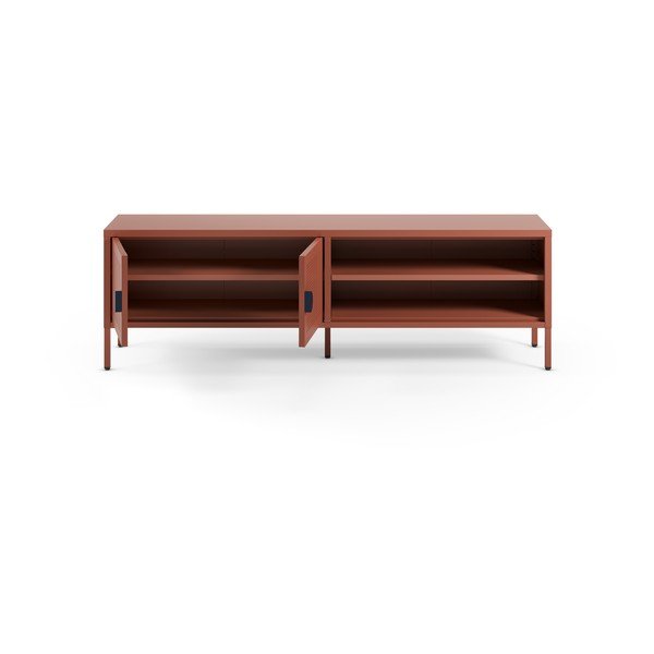 Terakotas oranžs metāla TV galdiņš 160x50x35 cm Sayla – Marckeric-image-1