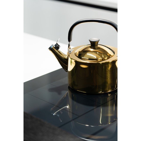 Spīdīgas zelta krāsas nerūsējošā tērauda tējkanna 1,5 l Diamante – Vialli Design-image-1