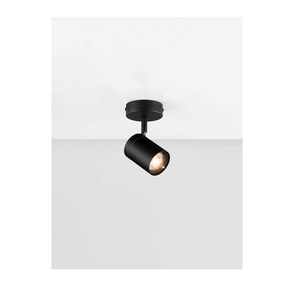 Matēti melna metāla prožektora tipa lampa ar saliekamu konstrukciju 12x8 cm Alma – Nova Luce-image-4