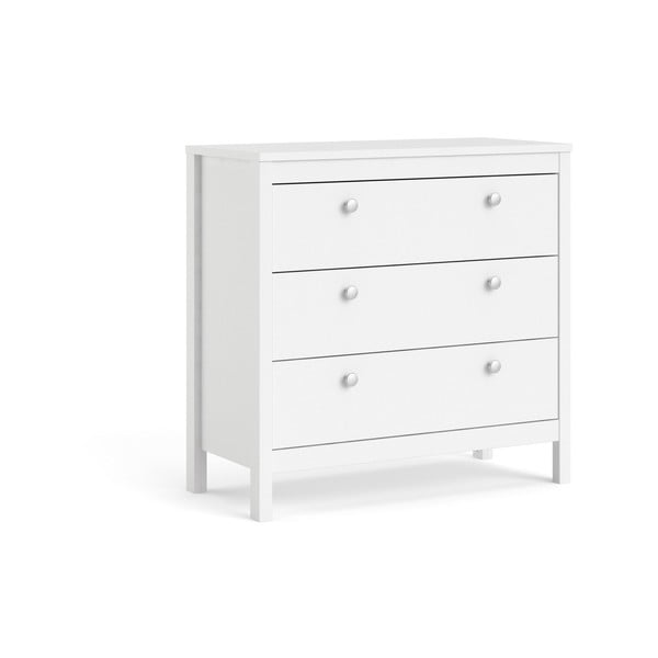 Balta zema kumode 82x80 cm Madrid – Tvilum-image-3