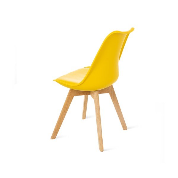 2 dzeltenu krēslu komplekts ar dižskābarža kājām Bonami Essentials Retro-image-4