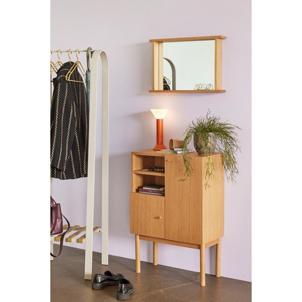 Dabīga toņa skapītis ar ozolkoka imitāciju 60x90x34 cm Nobby – Hübsch-image-1