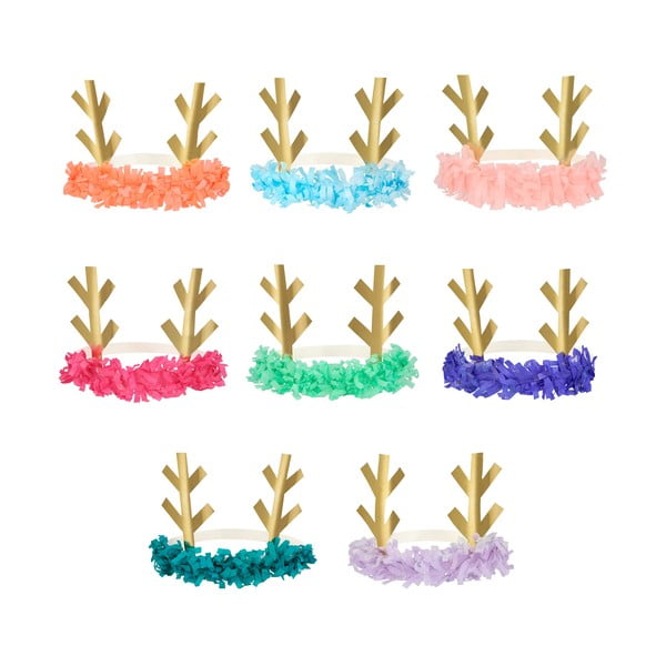 Ballīšu cepures (8 gab.) Reindeer – Meri Meri-image-3