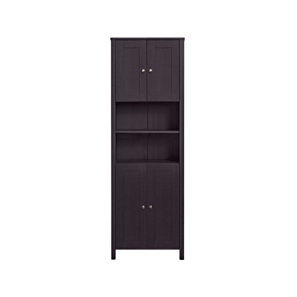 Tumši brūns koka augsts skapis Støraa Jenny, platums 60 cm-image-2