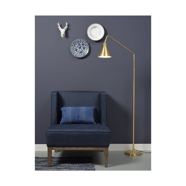 Stāvlampa ar metāla abažūru zelta krāsā (augstums 153 cm) Lyon – it's about RoMi-image-1