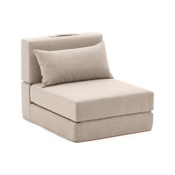 Pelēkbēšs izvelkams atpūtas krēsls Arty – Kave Home