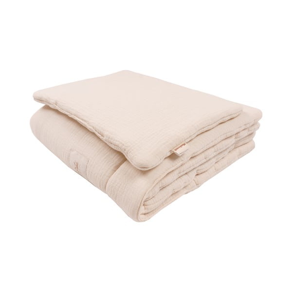 Krēmkrāsas bērnu gultiņas komplekts – Malomi Kids-image-1