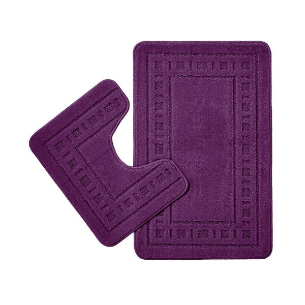 Tumši violeti vannas istabas paklājiņi (2 gab.) tualetei 50x80 cm Armoni – Catherine Lansfield