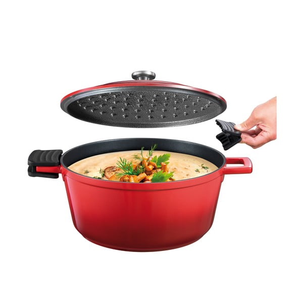 Katls ar nelīpošu virsmu un vāku indukcijas plītij 4,7 l Bordeaux – Tescoma-image-2