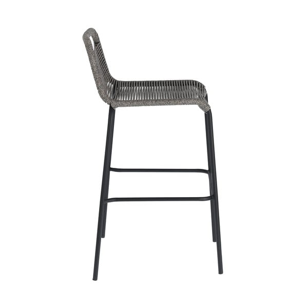 Pelēks bāra krēsls ar tērauda konstrukciju Kave Home Glenville, výška 74 cm-image-2