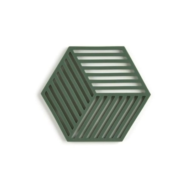 Tumši zaļš silikona katlu paliktnis Zone Hexagon