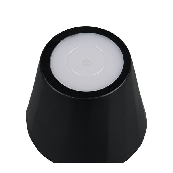 Matēti melna LED galda lampa ar metāla abažūru (augstums 21 cm) Diaz – Trio-image-3
