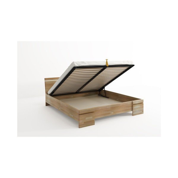 Divguļamā gulta no dižskābarža ar uzglabāšanas vietu SKANDICA Sparta Maxi, 140 x 200 cm-image-4