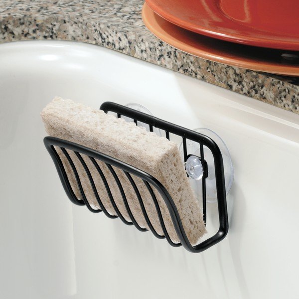 Melns metāla turētājs ar piesūcekņiem iDesign Axis, 6,5 x 14 cm-image-3