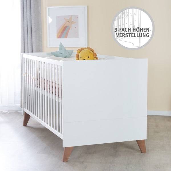 Balta/dabīga toņa bērnu gultiņa 70x140 cm Ole – Roba-image-1