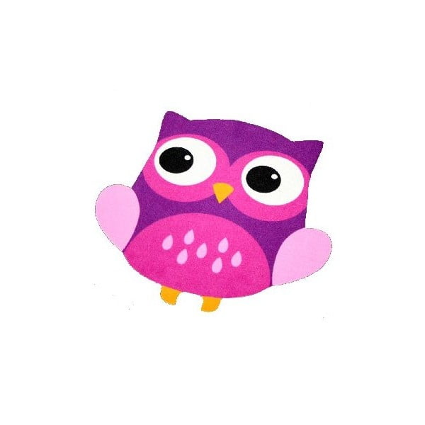 Bērnu violets paklājs Zala Living Owl, 66 x 66 cm