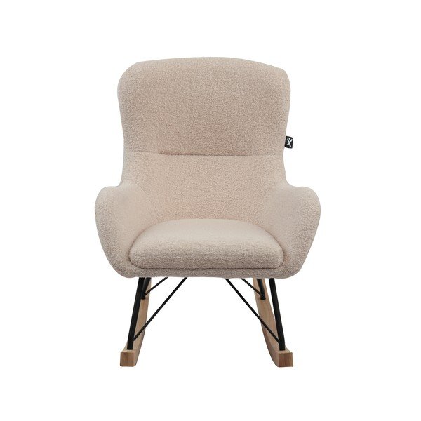 Bēšs šūpojošs bērnu atpūtas krēsls no buklē auduma Rocky – Vipack-image-2