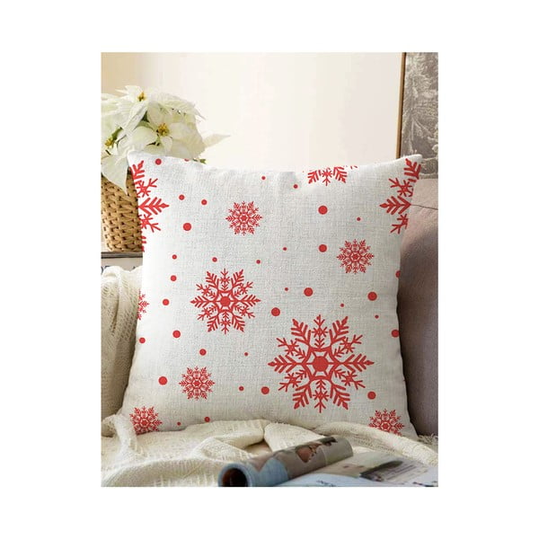 4 Ziemassvētku spilvendrānu un galdauta komplekts Minimalist Cushion Covers Red Christmas-image-3