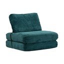 Zilganzaļš izvelkams atpūtas krēsls no buklē auduma Faster – Mauro Ferretti