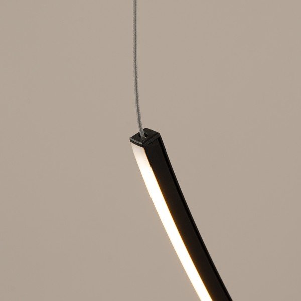 Melna alumīnija LED piekaramā lampa ALVAR – Thoro-image-3