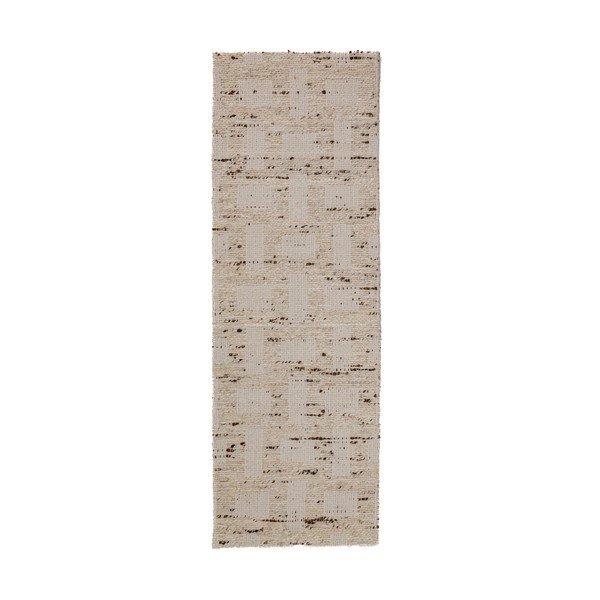 Dabīga toņa ar rokām darināts celiņa paklājs no vilnas maisījuma 80x230 cm Rova Blend – Flair Rugs
