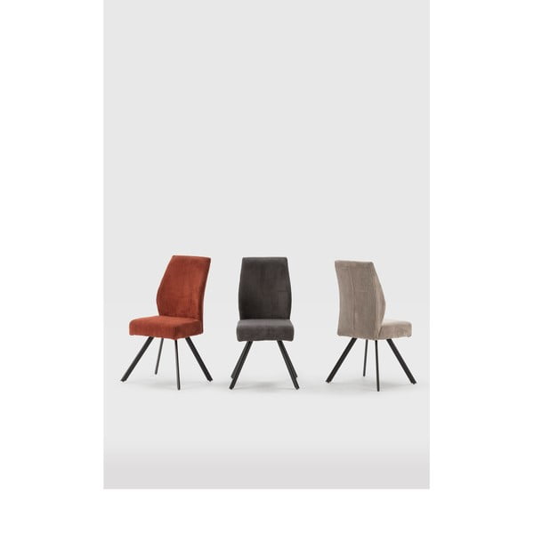 Tumši pelēki velveta pusdienu krēsli (2 gab.) Anibal – Marckeric-image-1