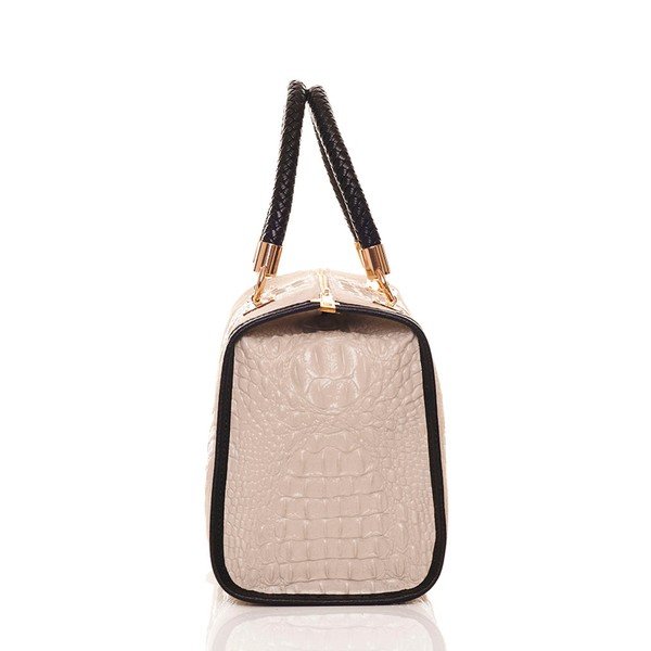 Ādas somiņa boulingam bēšs-image-3