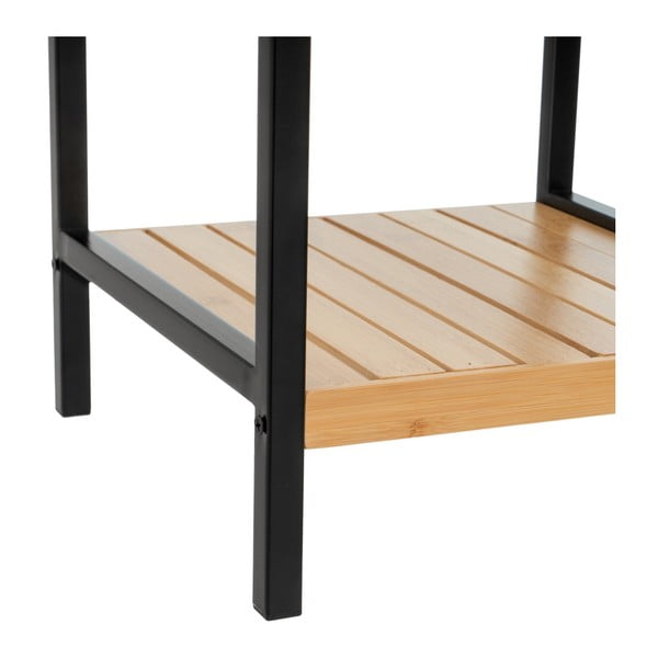 Melns/dabīga toņa bambusa plaukts 30x70 cm – Casa Selección-image-1