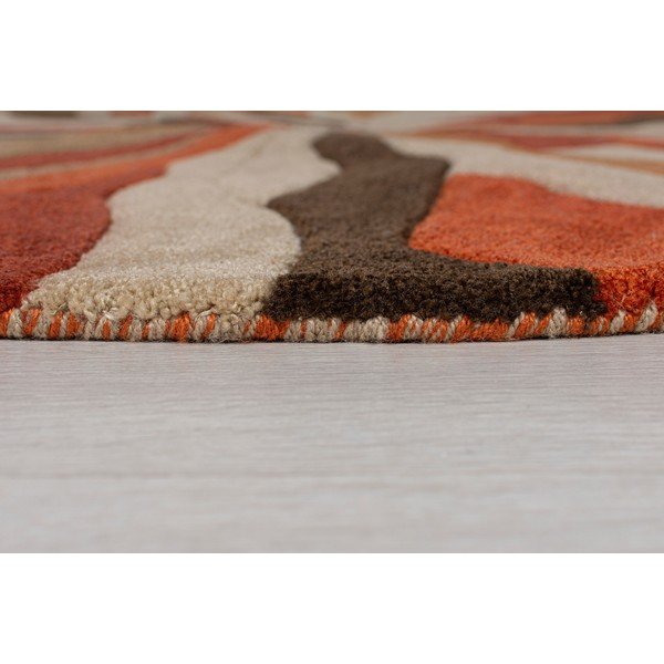 Oranžs paklājs Flair Rugs Splinter, ⌀ 135 cm-image-2