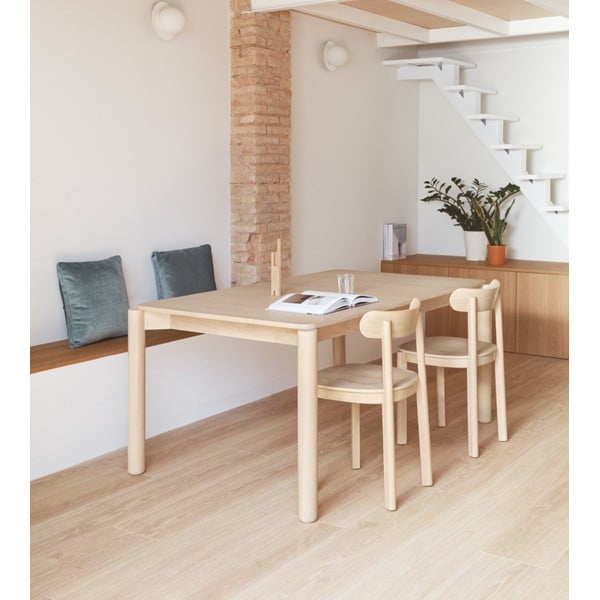 Izvelkamais ēdamgalds ar oškoka imitāciju 160x100 cm Atlas – Teulat-image-1