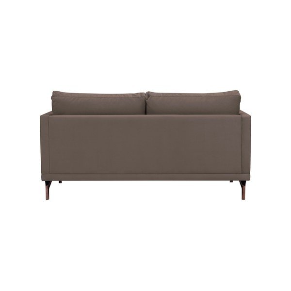 Windsor & Co Sofas Jupiter brūns divvietīgs dīvāns ar zelta krāsas kāju balstu-image-3