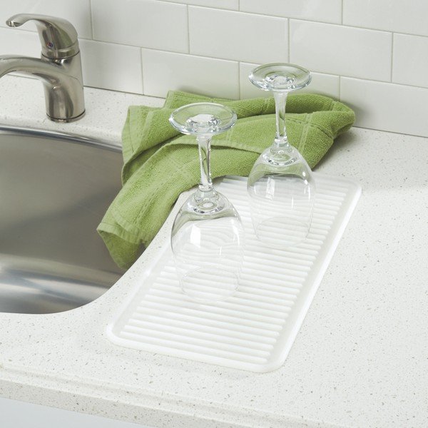 Silikona trauku žāvētājs iDesign Lineo Drying Mat, 40,5 x 20,5 cm-image-3
