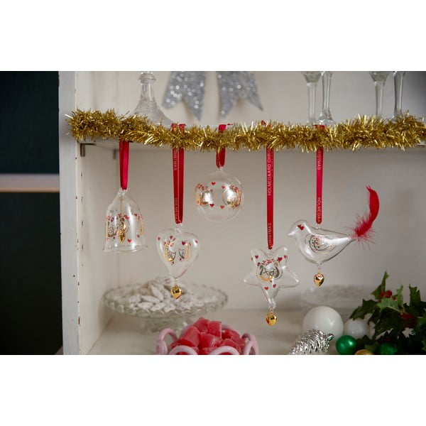 Stikla pūsts Ziemassvētku eglītes rotājums ø 5,5 cm Ann-Sofi Romme Annual Christmas Bell 2025 – Holmegaard-image-4