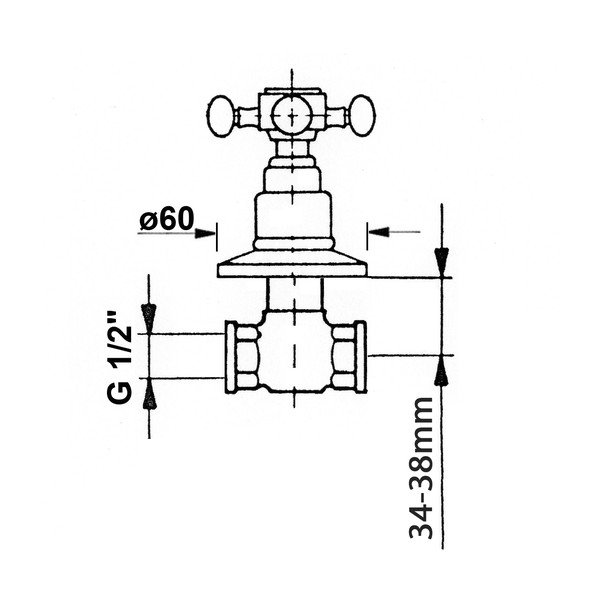 Bronzas krāsas iebūvēts vārsts Antea Hot – Sapho-image-1