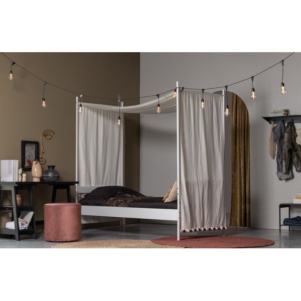 Rozā samta pufs WOOOD Sara, ⌀ 46 cm-image-1