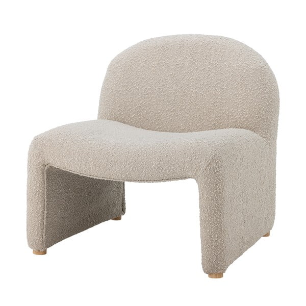 Krēmkrāsas atpūtas krēsls no buklē auduma Neel – Bloomingville-image-4