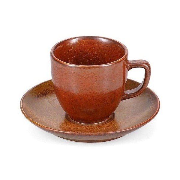 Brūna porcelāna apakštasīte ø 14 cm Ovio – BonBistro-image-1
