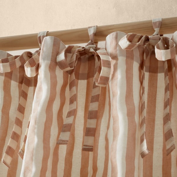 Terakotas oranžs dienas aizkars 140x183 cm Zanzibar Stripe – Pineapple Elephant-image-2