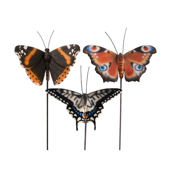 Iespraužami statīvi dārzam no polirezīna (3 gab.) Butterfly – Esschert Design