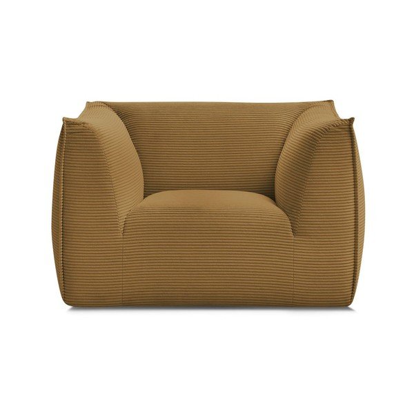 Sinepju dzeltens velveta atpūtas krēsls Giorgia – Bobochic Paris-image-3