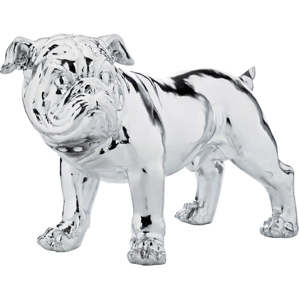 Dekoratīva sudraba suņa statuete Kare Design Bulldog