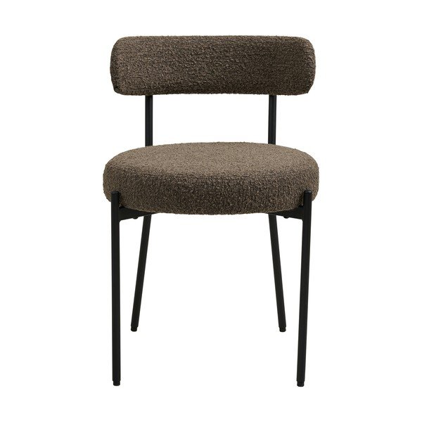 Brūns polsterēts pusdienu krēsls Badalona – House Nordic-image-3