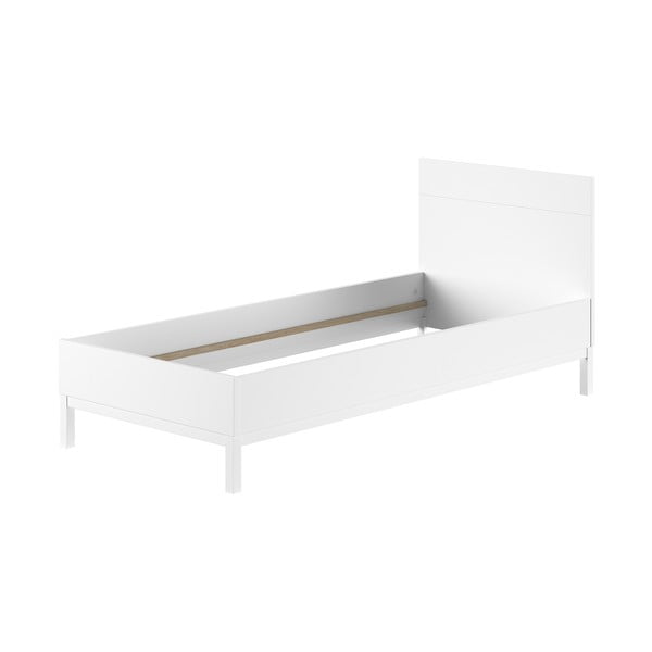 Balta priedes masīvkoka bērnu gulta bez režģa 90x200 cm Eva – Vipack